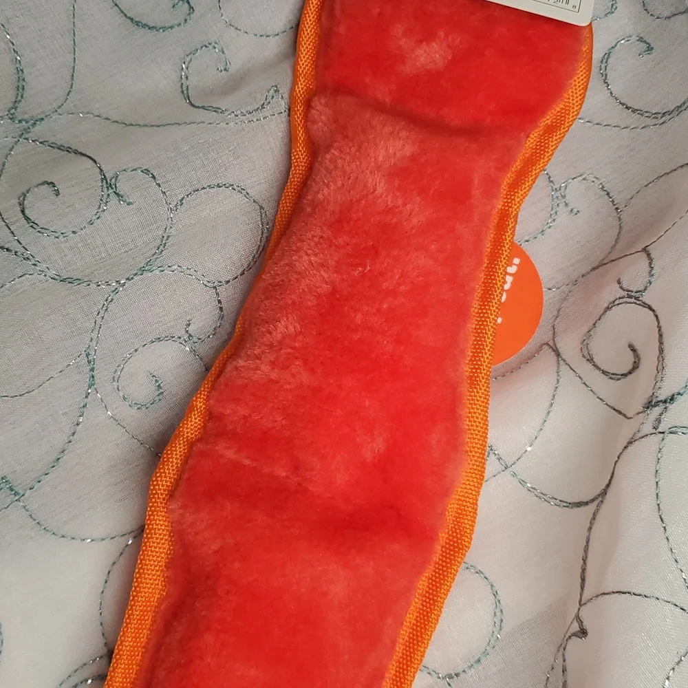 Dog Toy Orange Squeaky Snake‎